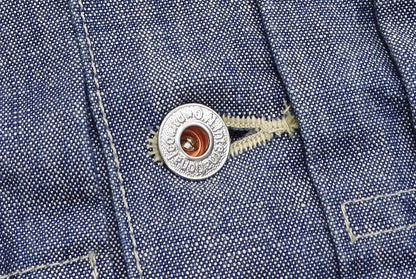 ONI Denim Men's 13oz Japanese Blue Chambray Jacket - Modern Type II Style, One-Wash (ONI-02516P-SHVCH)