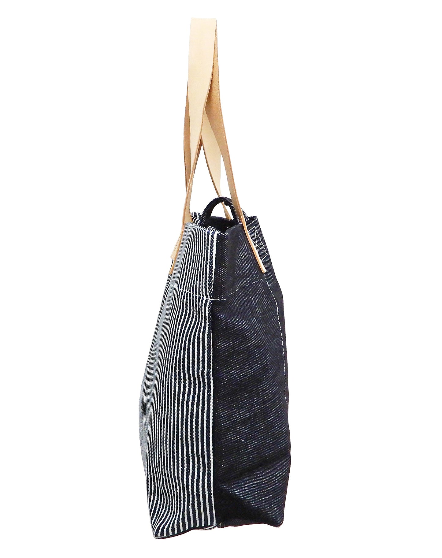 Kojima Genes Bag Men's Casual Two Tone Hickory and Denim Bicolor Tote Bag rnb9024 RNB-9024