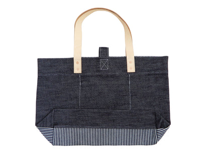 Kojima Genes Bag Men's Casual Two Tone Hickory and Denim Bicolor Tote Bag rnb9024 RNB-9024
