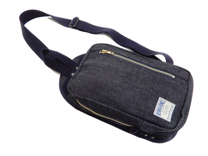 Kojima Genes Sling Bag Men's Casual Small Crossbody Backpack rnb953 RNB-953 Indigo-Denim