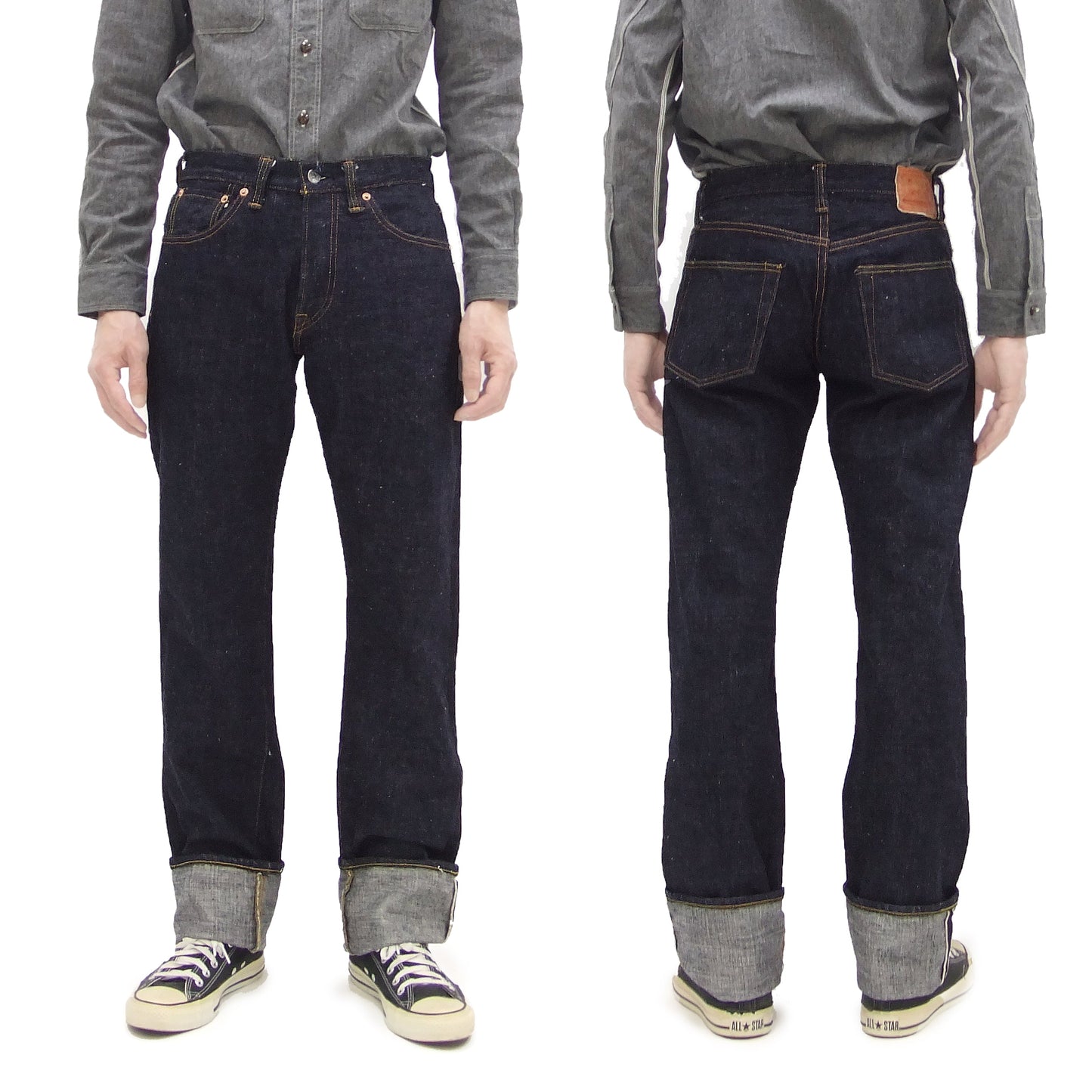 Samurai Jeans S5000VXII Men's Straight-Leg with Slightly Slim-Fit 17oz. Japanese Denim Pants One-Washed
