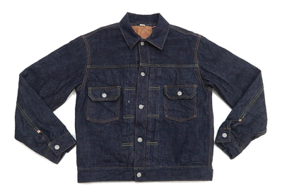 Sugar Cane Blanket Lined Denim Jacket Men's Reissue 1953 Type 2 Trucker Jean Jacket SC15210 421 One Wash Deep Indigo