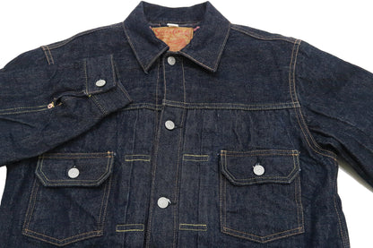 Sugar Cane Blanket Lined Denim Jacket Men's Reissue 1953 Type 2 Trucker Jean Jacket SC15210 421 One Wash Deep Indigo