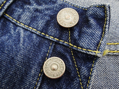 Sugar Cane Jeans SC41947SW Men's Regular Straight Fit Pre-Aged Jeans 14.25 oz. Indigo Faded Denim Pants 1947 Model (Length 32)
