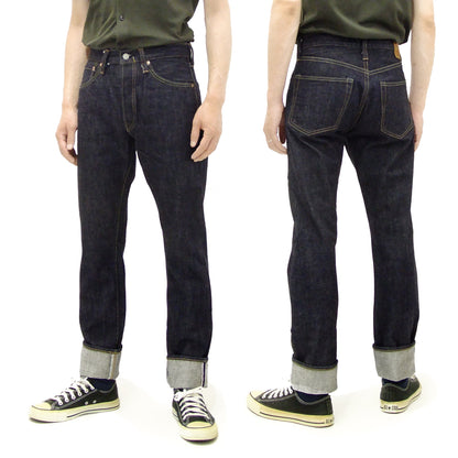 Sugar Cane Jeans Men's Slim Tapered Fit One-Washed 14.25 Oz. Japanese Selvedge Denim SC42021A