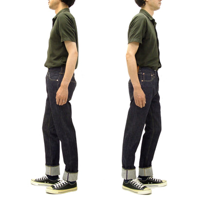 Sugar Cane Jeans Men's Slim Tapered Fit One-Washed 14.25 Oz. Japanese Selvedge Denim SC42021A