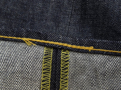 Sugar Cane Men's 14oz Denim Boot-Cut Jeans - Mid-Rise, Zip Fly, 1971-Spec Fabric x 1979-Style Silhouette - Made in Japan (SC42321 Indigo One Wash)