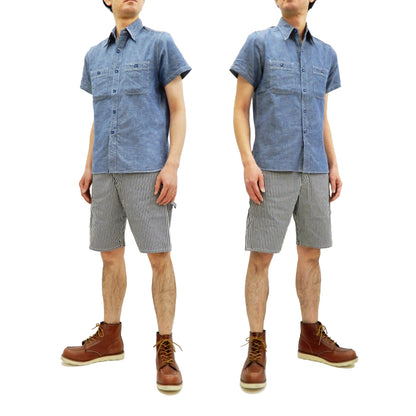 Sugar Cane Shorts Men's Casual Stylish 11 Oz. Hickory Stripe Painters Shorts SC51842
