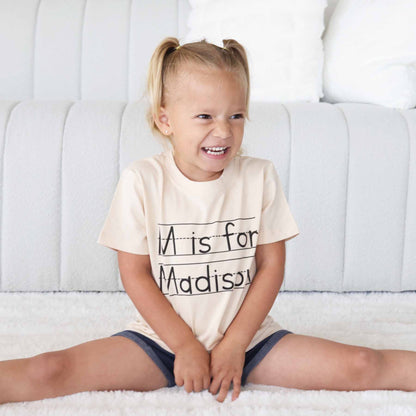 Personalized My Name is Kids Graphic Tee | Natural