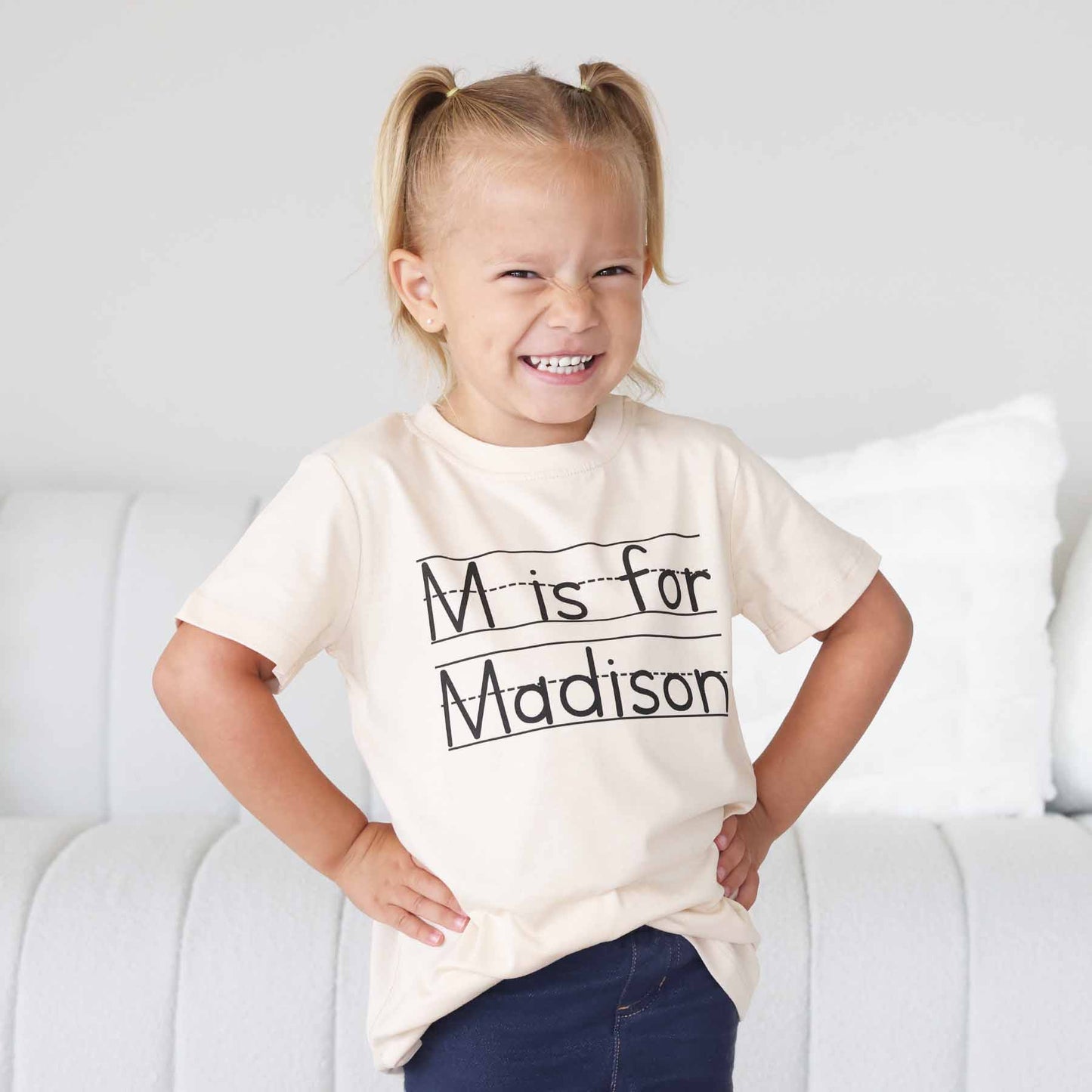 Personalized My Name is Kids Graphic Tee | Natural