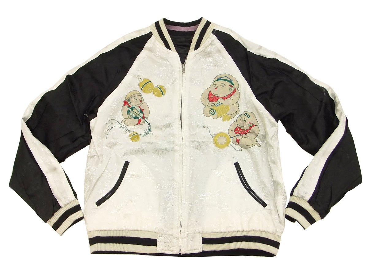 Hanatabi Gakudan Men's Japanese Souvenir Jacket Japanese Lion Dance Sukajan Script SJ-601