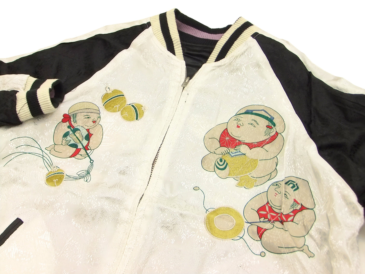 Hanatabi Gakudan Men's Japanese Souvenir Jacket Japanese Lion Dance Sukajan Script SJ-601