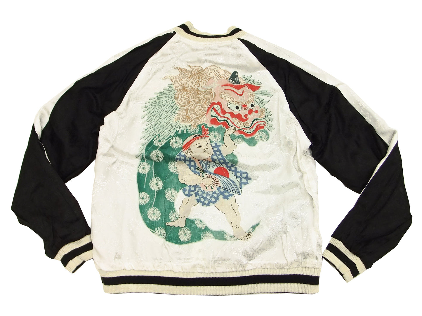 Hanatabi Gakudan Men's Japanese Souvenir Jacket Japanese Lion Dance Sukajan Script SJ-601