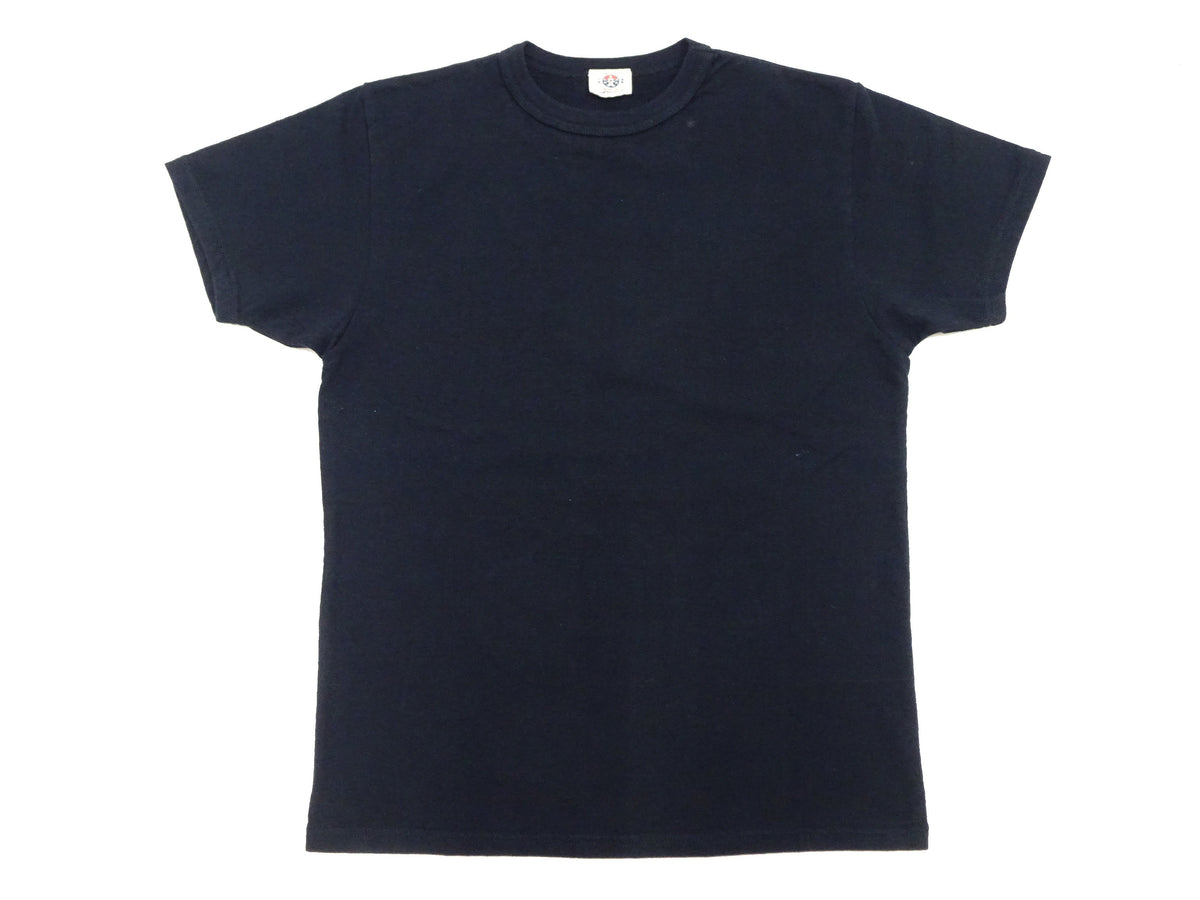 Samurai Jeans T-shirt Men's Plain Short Sleeve French Terry Fabric Tee Inlay Loopwheele T-Shirt SJST24-RIM Black