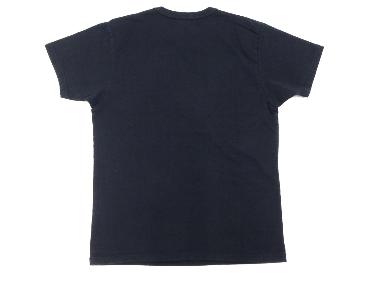 Samurai Jeans T-shirt Men's Plain Short Sleeve French Terry Fabric Tee Inlay Loopwheele T-Shirt SJST24-RIM Black