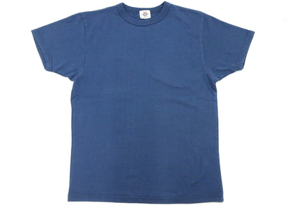 Samurai Jeans T-shirt Men's Plain Short Sleeve French Terry Fabric Tee Inlay Loopwheele T-Shirt SJST24-RIM Tetsukon Faded-Navy