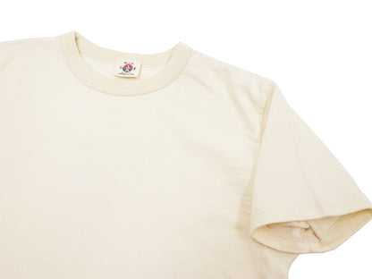 Samurai Jeans T-shirt Men's Plain Short Sleeve French Terry Fabric Tee Inlay Loopwheele T-Shirt SJST24-RIM Faded-Ivory