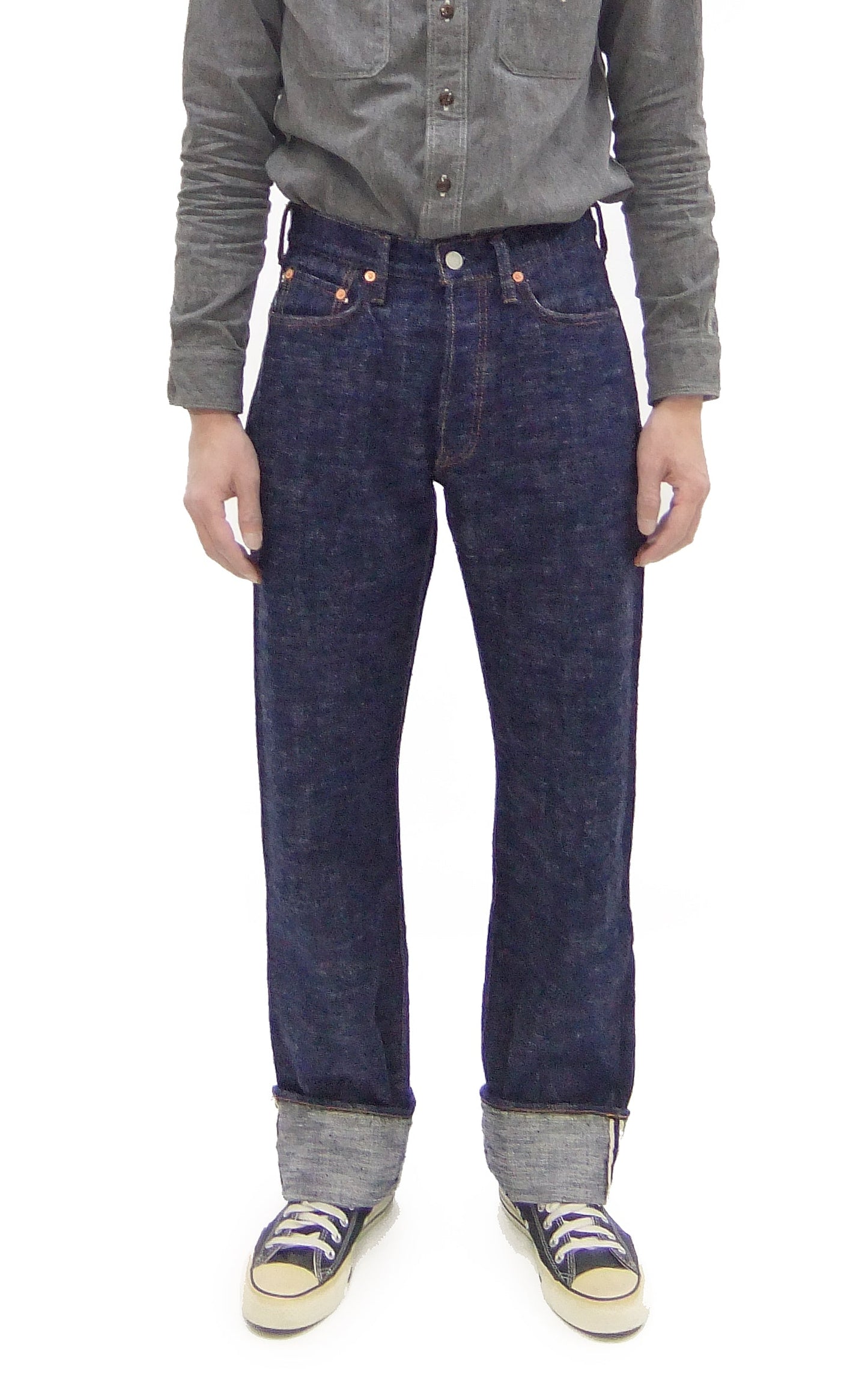 Studio D'artisan Jeans Men's 16oz. Indigo Slub Denim Jeans Regular Straight Fit Jean Pants SDA SP-108 One-Wash