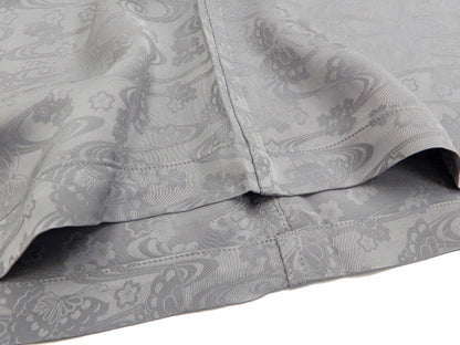 Hanatabi Gakudan Men's S/S Jacquard Shirt with Japanese Art Embroidery SS-003 Gray