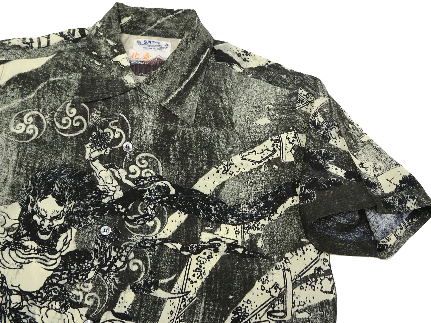 Sun Surf Hawaiian Shirt Men's Japanese Art Katsushika Hokusai Short Sleeve Aloha Shirt SS39133 119 Black