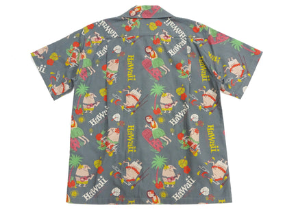 Sun Surf Men's Cotton Hawaiian Shirt - Uncle Torys Graphic Design - Short-Sleeve Aloha Shirt "TRIP TO HAWAII" SS39537 119 Faded-Black