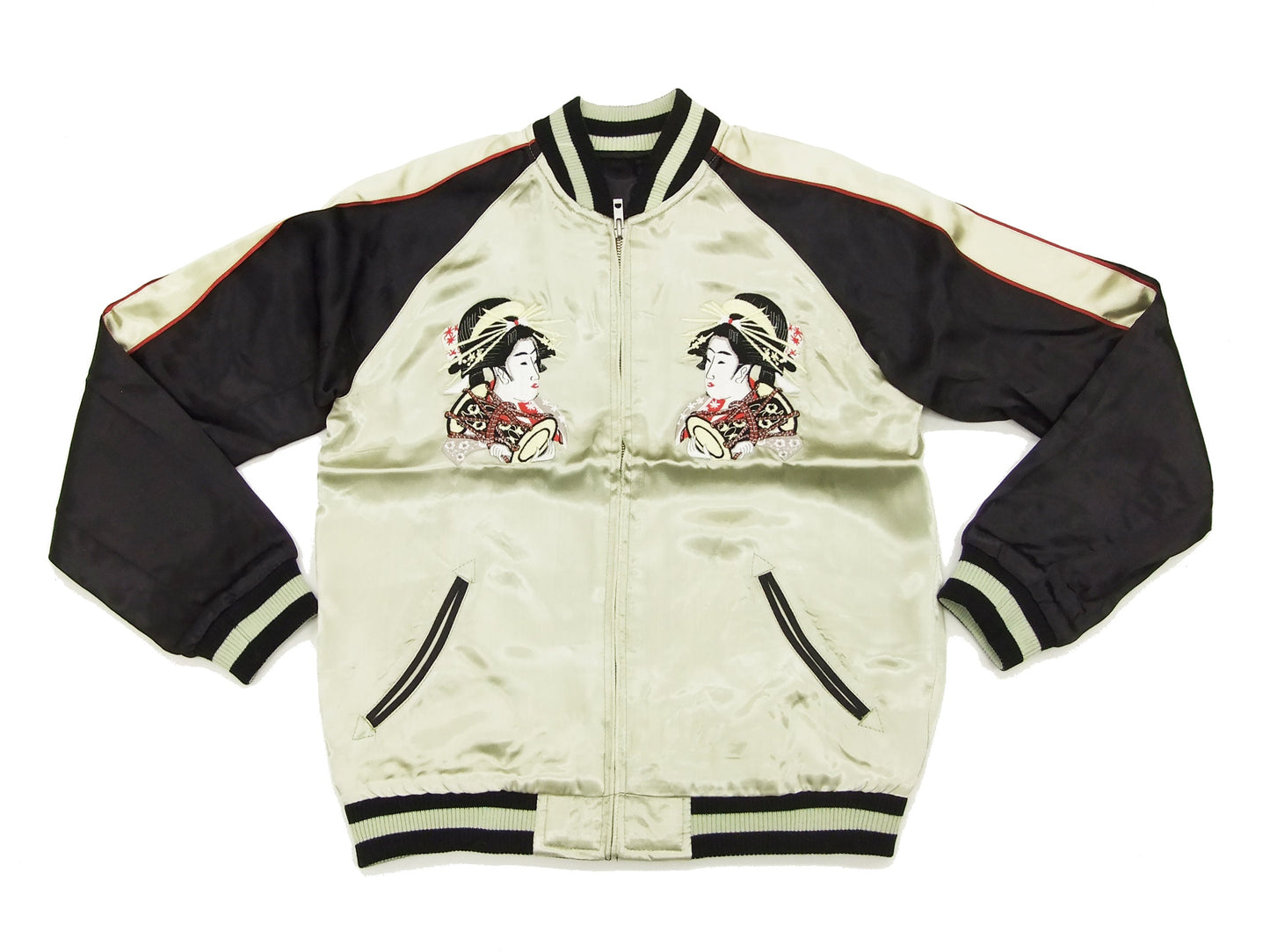 Hanatabi Gakudan Men's Japanese Souvenir Jacket Oiran Japanese Art Sukajan Script SSJ-000
