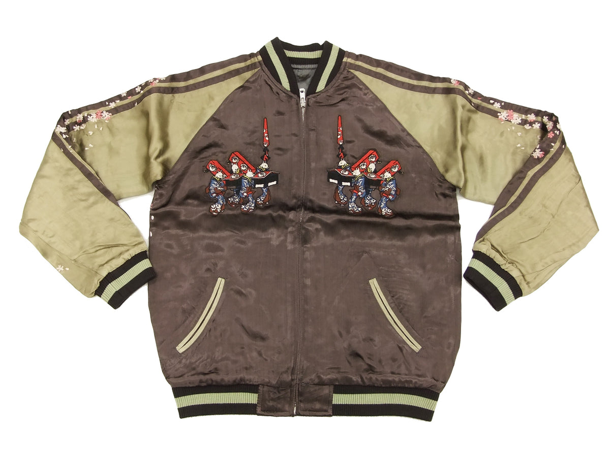 Hanatabi Gakudan Men's Japanese Souvenir Jacket Fox's Wedding Sukajan Script SSJ-511