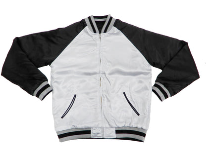 Hanatabi Gakudan Men's Japanese Souvenir Jacket Japanese Butterfly Art Sukajan Script SSJ-704