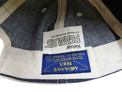 TOYS McCOY Denim Cap Men's Snoopy x USN Denim Baseball Hat TMA2410 Deep Blue Indigo