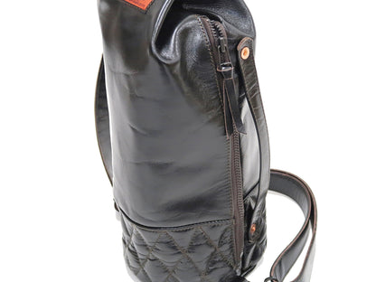 TOYS McCOY Leather Mini Duffle Sling Bag Men's Casual Small Crossbody Bag TMA2423 030 Black