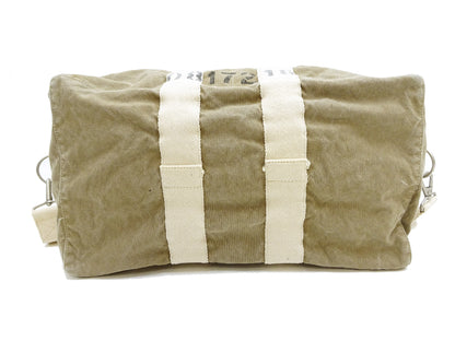 TOYS McCOY Men's Steve McQueen Aviator’s Kit Bag “V. HILTS” - Canvas Boston Duffel Bag Inspired by The Great Escape - Made in Japan (TMA2522 041 Khaki)