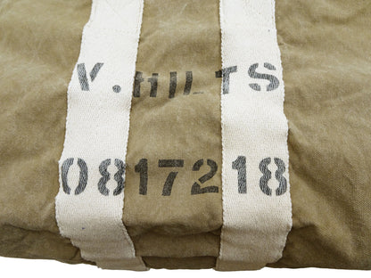 TOYS McCOY Men's Steve McQueen Aviator’s Kit Bag “V. HILTS” - Canvas Boston Duffel Bag Inspired by The Great Escape - Made in Japan (TMA2522 041 Khaki)