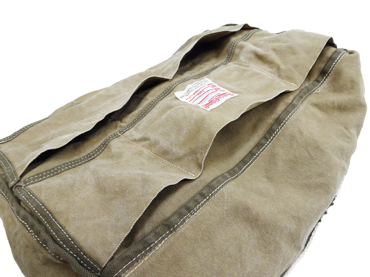 TOYS McCOY Men's Steve McQueen Aviator’s Kit Bag “V. HILTS” - Canvas Boston Duffel Bag Inspired by The Great Escape - Made in Japan (TMA2522 041 Khaki)