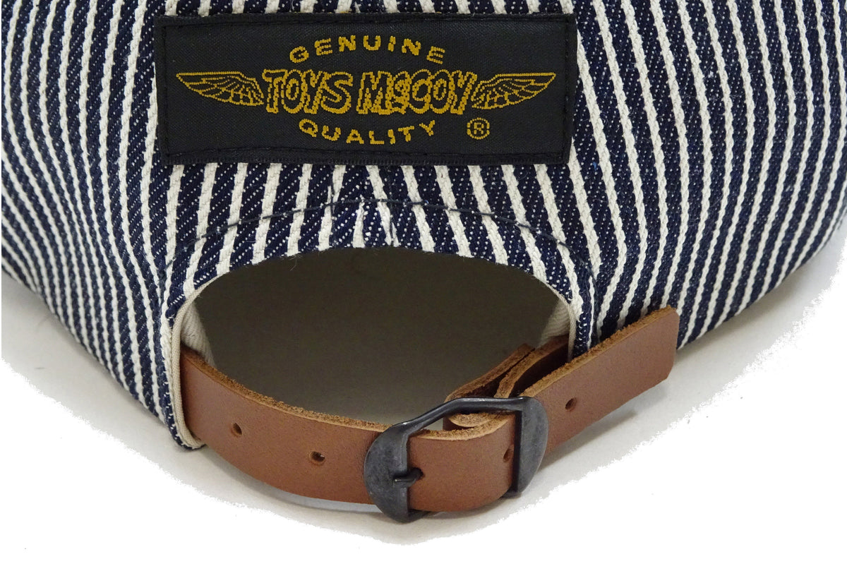 TOYS McCOY AFA Patch Cotton Cap - Men's Hickory Stripe & Denim Brim Military-Style Baseball Hat - TMA2527