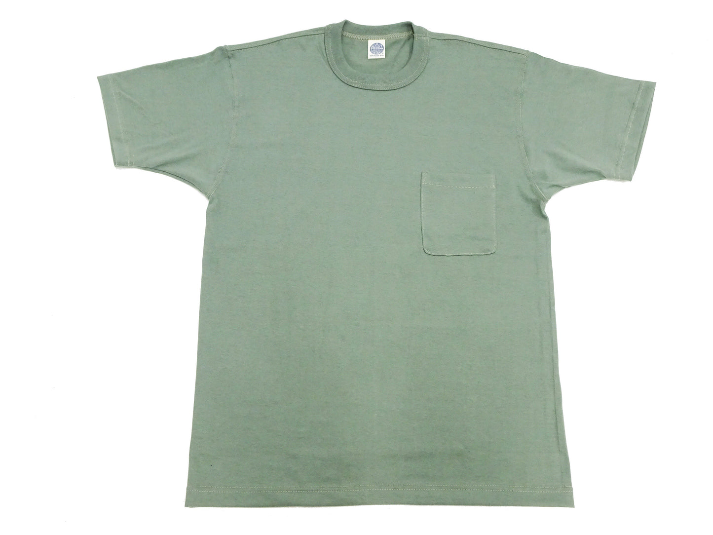 TOYS McCOY T-shirt Men's Steve McQueen Plain Pocket T-Shirt Short Sleeve Loopwheeled Tee TMC2410 160 Faded-Green