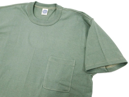 TOYS McCOY T-shirt Men's Steve McQueen Plain Pocket T-Shirt Short Sleeve Loopwheeled Tee TMC2410 160 Faded-Green