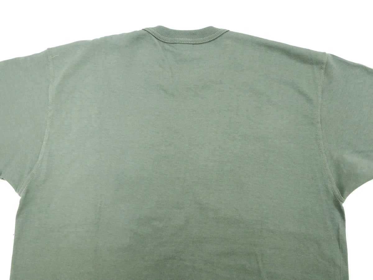 TOYS McCOY T-shirt Men's Steve McQueen Plain Pocket T-Shirt Short Sleeve Loopwheeled Tee TMC2410 160 Faded-Green