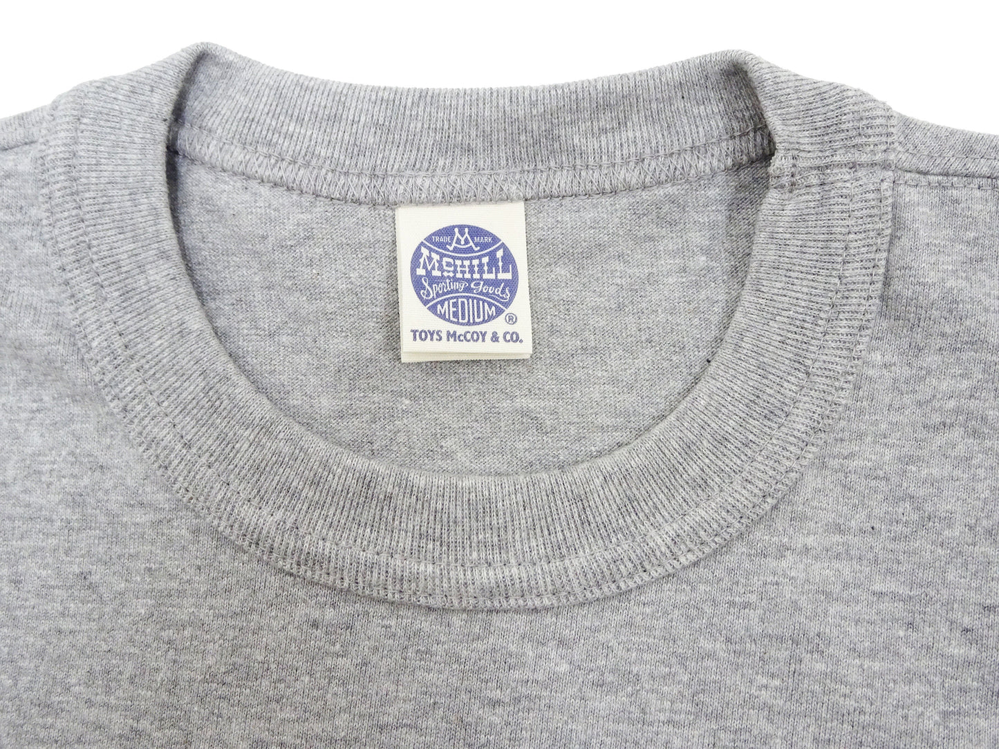 TOYS McCOY T-shirt Men's Steve McQueen Plain Pocket T-Shirt Short Sleeve Loopwheeled Tee TMC2410 020 Ash-Gray