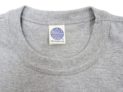 TOYS McCOY T-shirt Men's Steve McQueen Plain Pocket T-Shirt Short Sleeve Loopwheeled Tee TMC2410 020 Ash-Gray