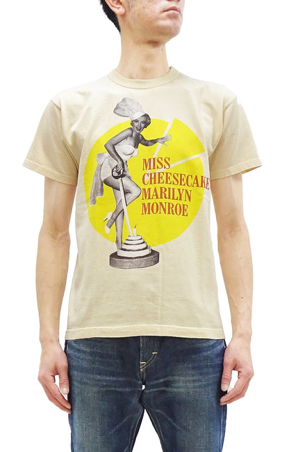 TOYS McCOY T-shirt Men's Marilyn Monroe Graphic Short Sleeve Loopwheeled Tee TMC2413 040 Natural