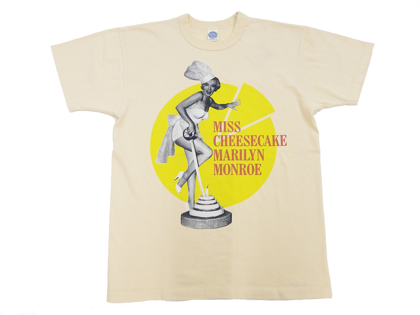 TOYS McCOY T-shirt Men's Marilyn Monroe Graphic Short Sleeve Loopwheeled Tee TMC2413 040 Natural