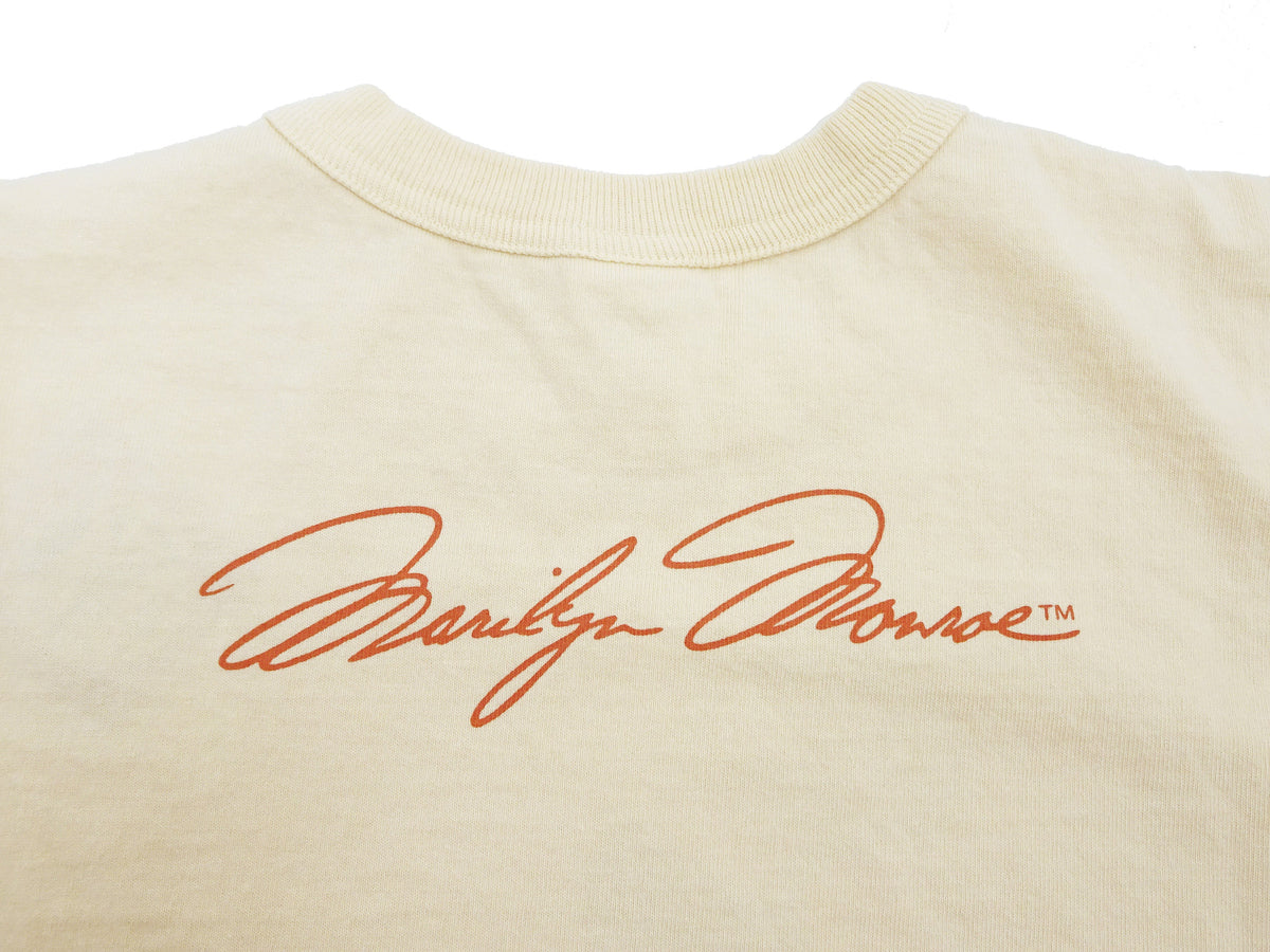 TOYS McCOY T-shirt Men's Marilyn Monroe Graphic Short Sleeve Loopwheeled Tee TMC2413 040 Natural