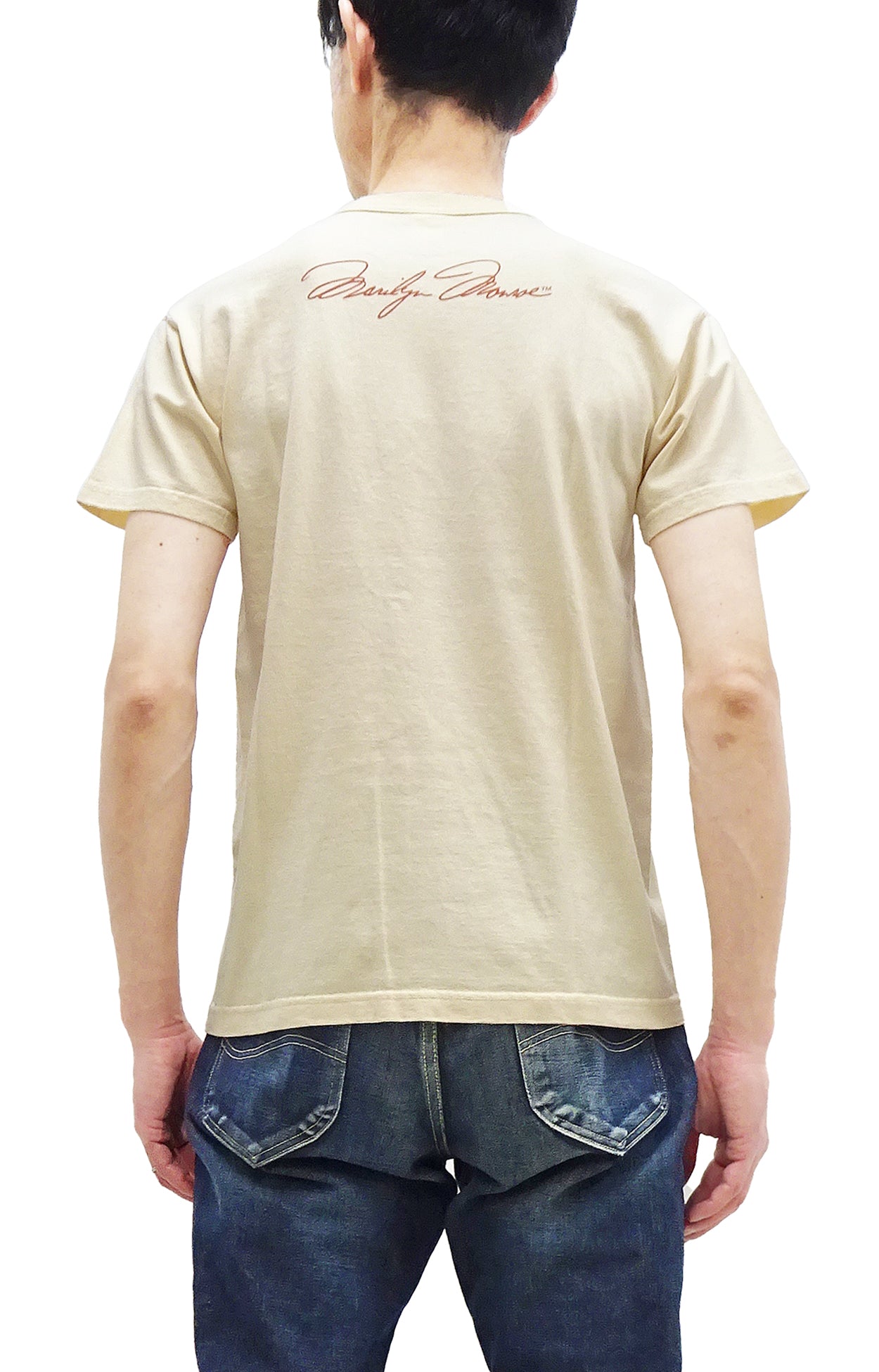 TOYS McCOY T-shirt Men's Marilyn Monroe Graphic Short Sleeve Loopwheeled Tee TMC2413 040 Natural
