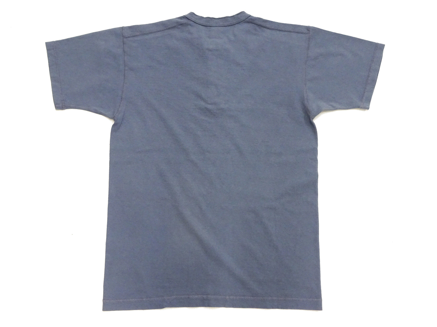 TOYS McCOY Plain Loopwheel Henley T-Shirt - Men's Short Sleeve Tubular Tee The Great American Hero Union Shirt TMC2537 120 Faded-Blue