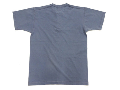 TOYS McCOY Plain Loopwheel Henley T-Shirt - Men's Short Sleeve Tubular Tee The Great American Hero Union Shirt TMC2537 120 Faded-Blue