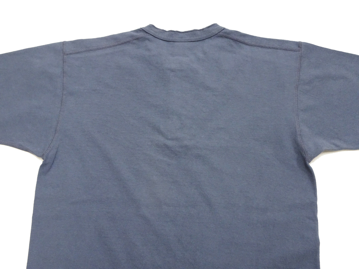 TOYS McCOY Plain Loopwheel Henley T-Shirt - Men's Short Sleeve Tubular Tee The Great American Hero Union Shirt TMC2537 120 Faded-Blue