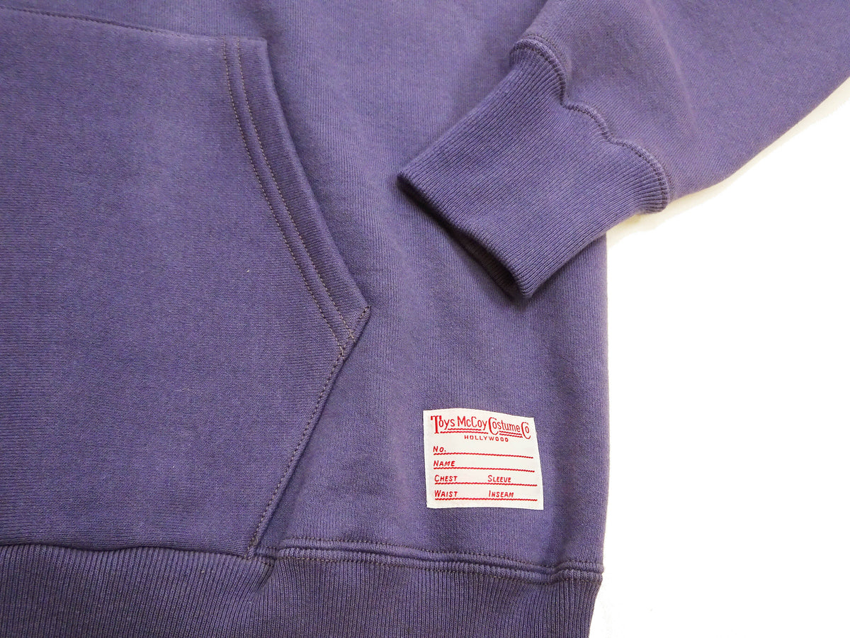 TOYS McCOY Steve McQueen Pullover Hoodie - Extra Heavyweight 14.8oz Loopwheeled Fleece Hooded Sweatshirt - Made in Japan - (TMC2542 121 Faded Blue)