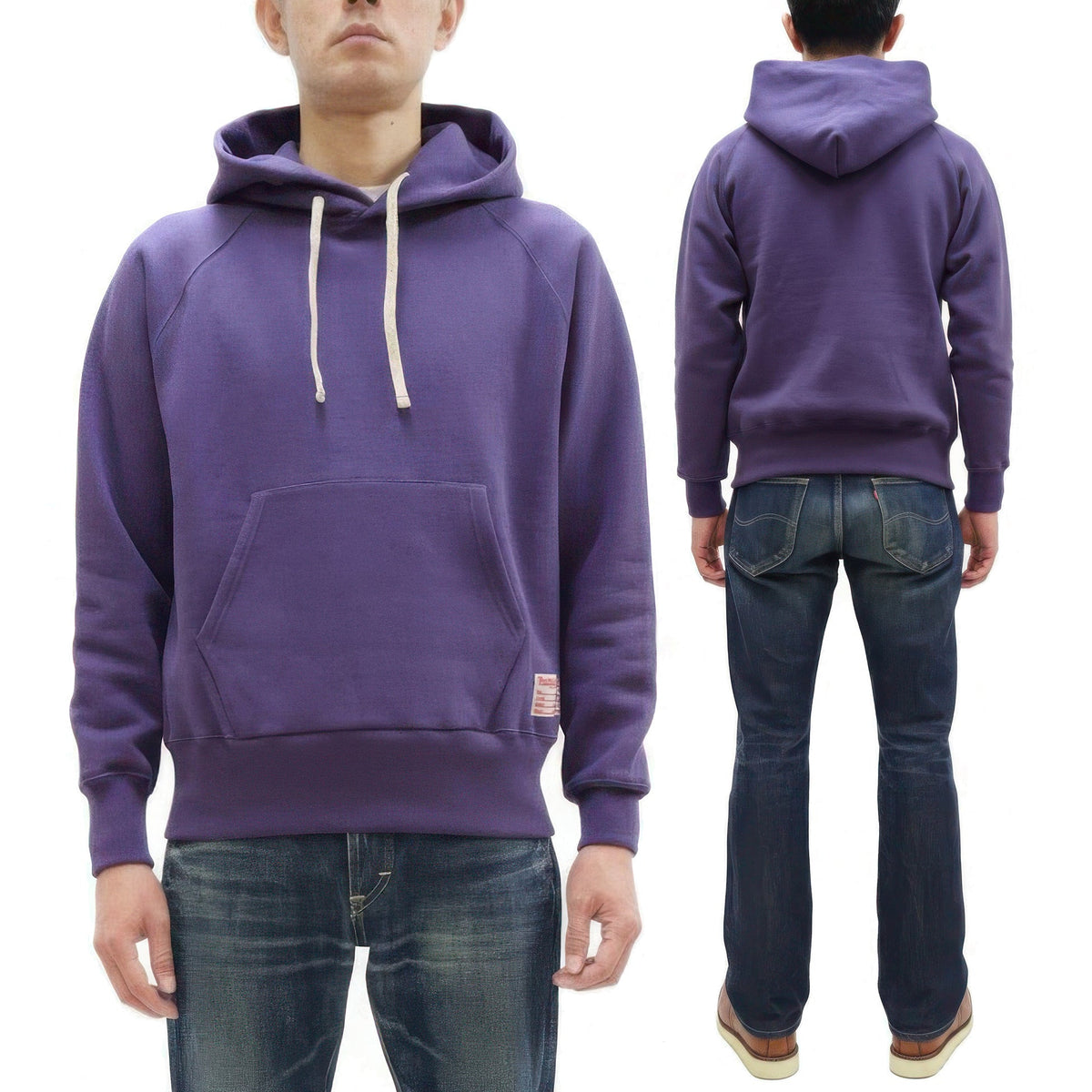 TOYS McCOY Steve McQueen Pullover Hoodie - Extra Heavyweight 14.8oz Loopwheeled Fleece Hooded Sweatshirt - Made in Japan - (TMC2542 121 Faded Blue)