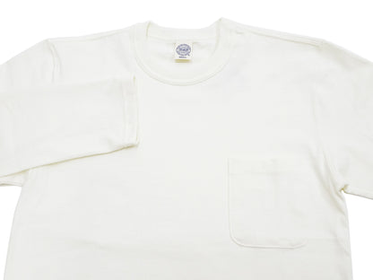 TOYS McCOY Steve McQueen Inspired Long Sleeve Pocket T-Shirt - Men's Solid Color Loopwheeled Tee - TMC2543 011 Off-White
