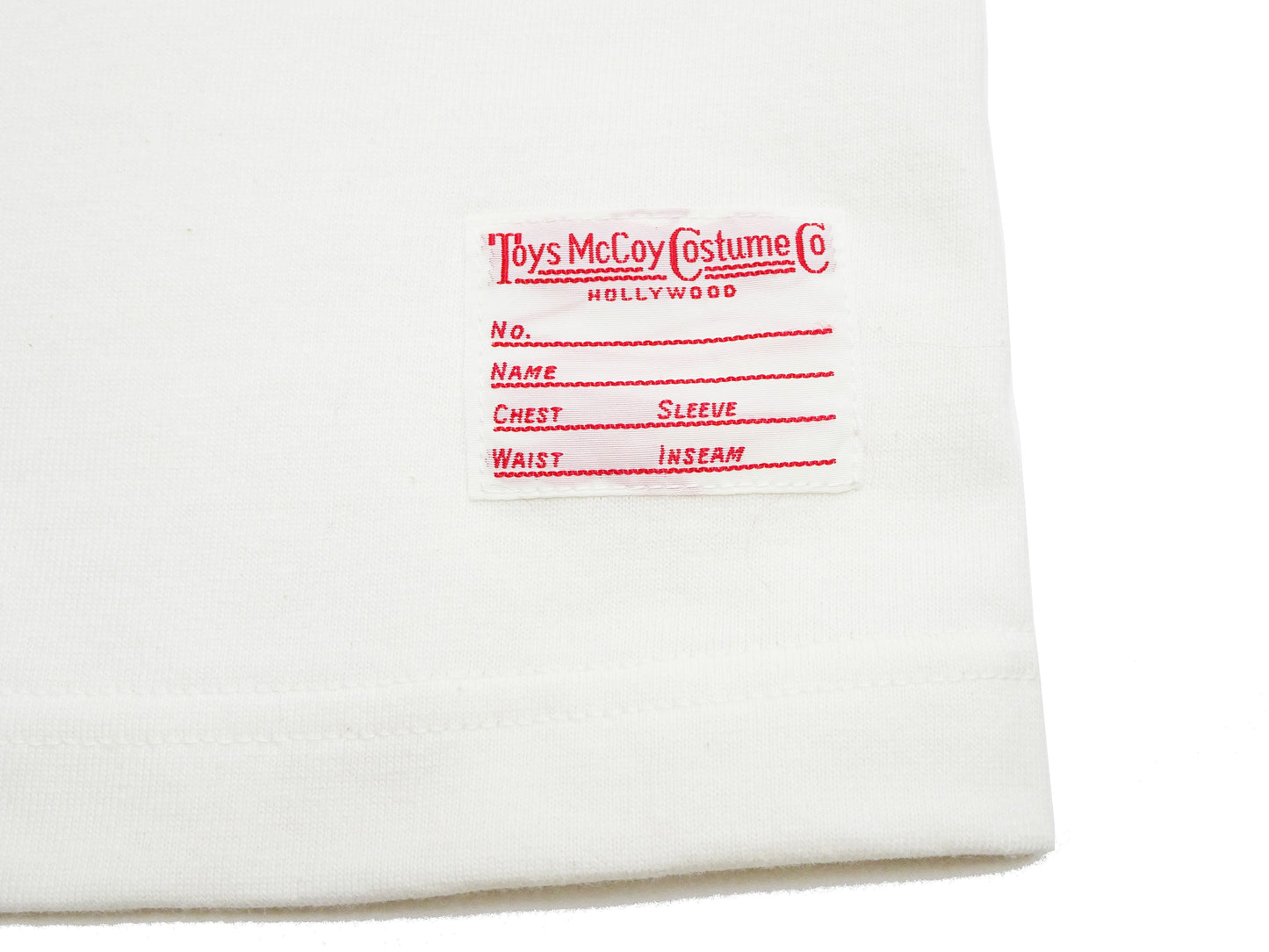 TOYS McCOY Steve McQueen Inspired Long Sleeve Pocket T-Shirt - Men's Solid Color Loopwheeled Tee - TMC2543 011 Off-White